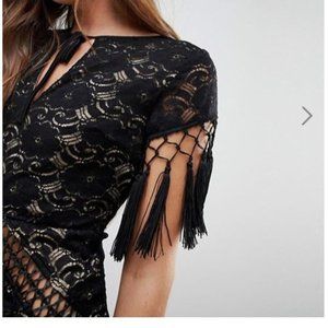 AX Paris Lace Tassle Trim Dress